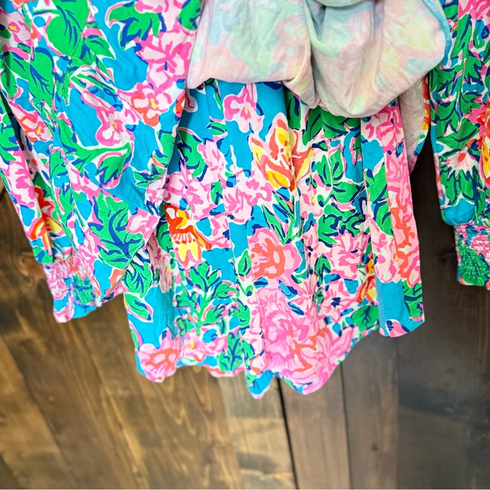 NWT ~ LILLY PULITZER Peggy Romper in Multi Rose to the Occasion Women’s L - Picture 8 of 9